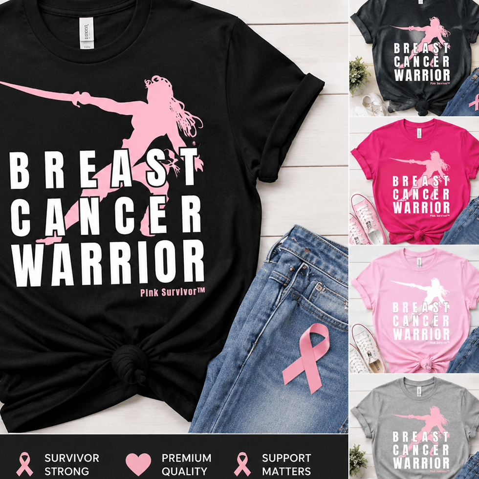 Thumbnail: Breast Cancer Warrior T-Shirt | Awareness Ribbon, Pink Fighter Design