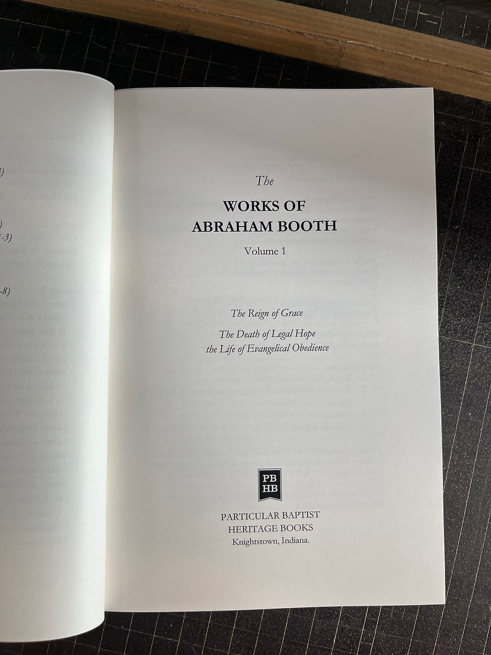 Thumbnail: Abraham Booth - Works Vol.1