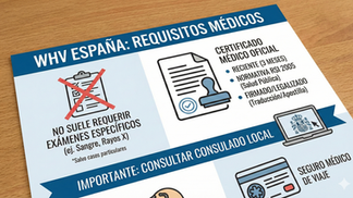 Que examenes medicos debo presentar para la WHV de España