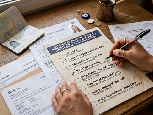 Working Holiday Visa Grecia Checklist Documentos Requisitos Embajada Tramite Volare