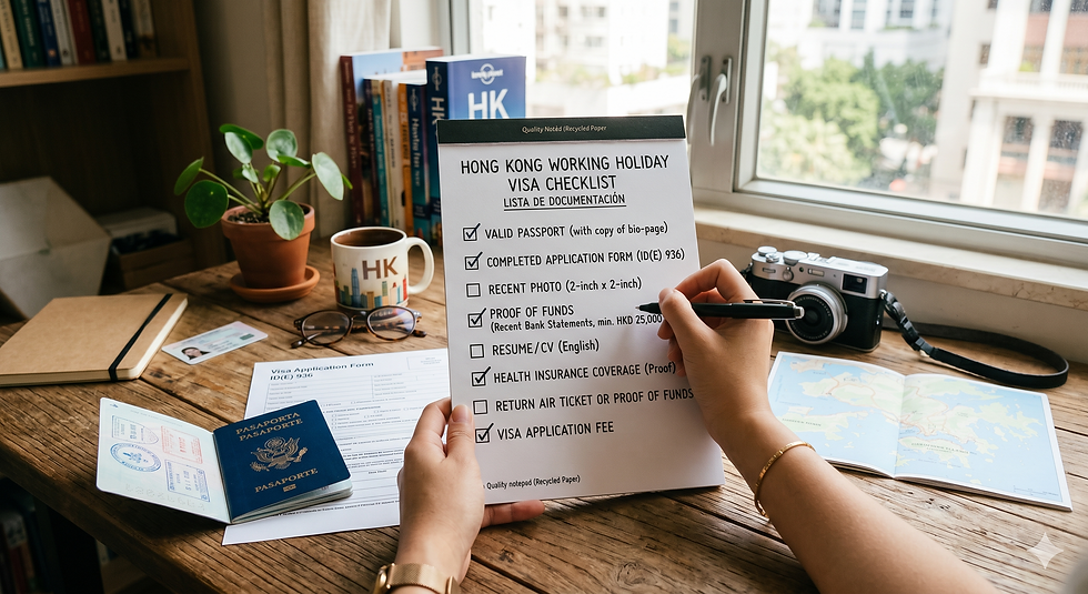 Working Holiday Visa Checklist Documentos Inmigracion Volare