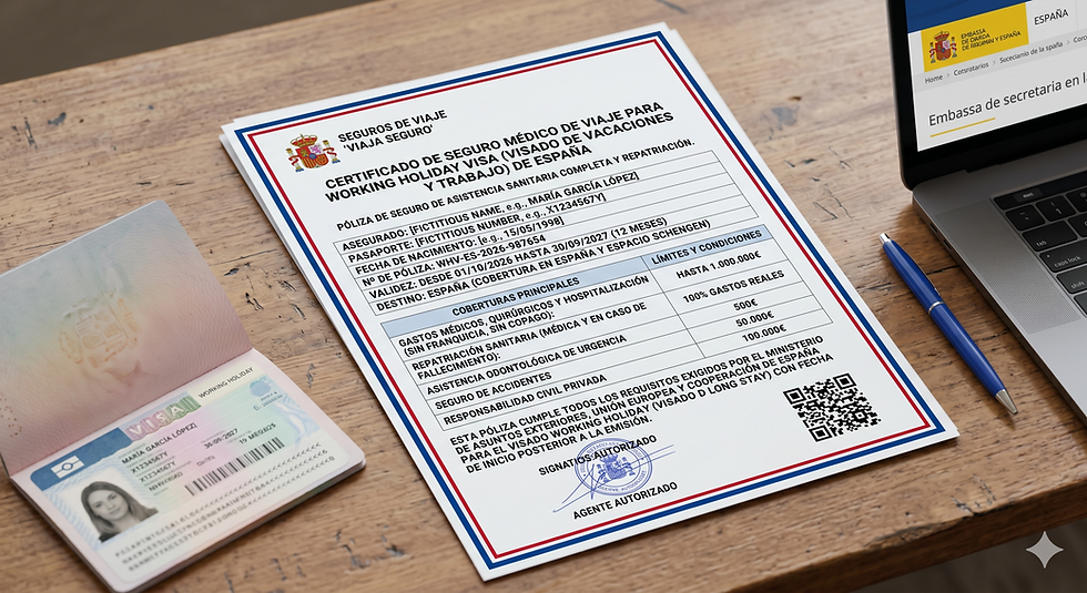 Working Holiday Visa Spain Insurance Medical Coverage Requirements Health Volare