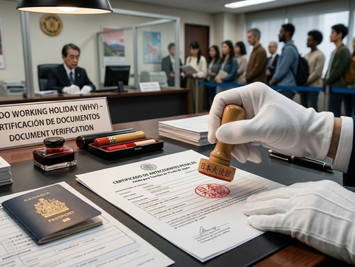 criminal background check japan working holiday visa