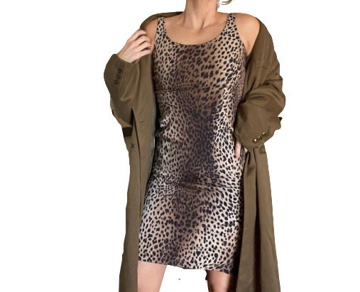 Thumbnail: Moschino Vintage 90s Designer Cheetah Print Bodycon Dress