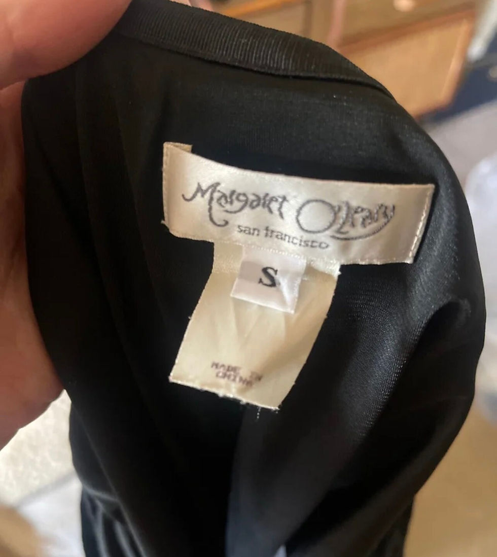 Thumbnail: Margaret O’ Leary Ruffled silk tiered Front Smocked Black velvet midi dress