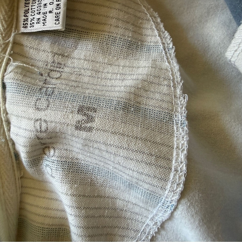 Thumbnail: Men's Pierre Cardin Striped Pocket Henley Short Sleeve Shirt - White and Gray M