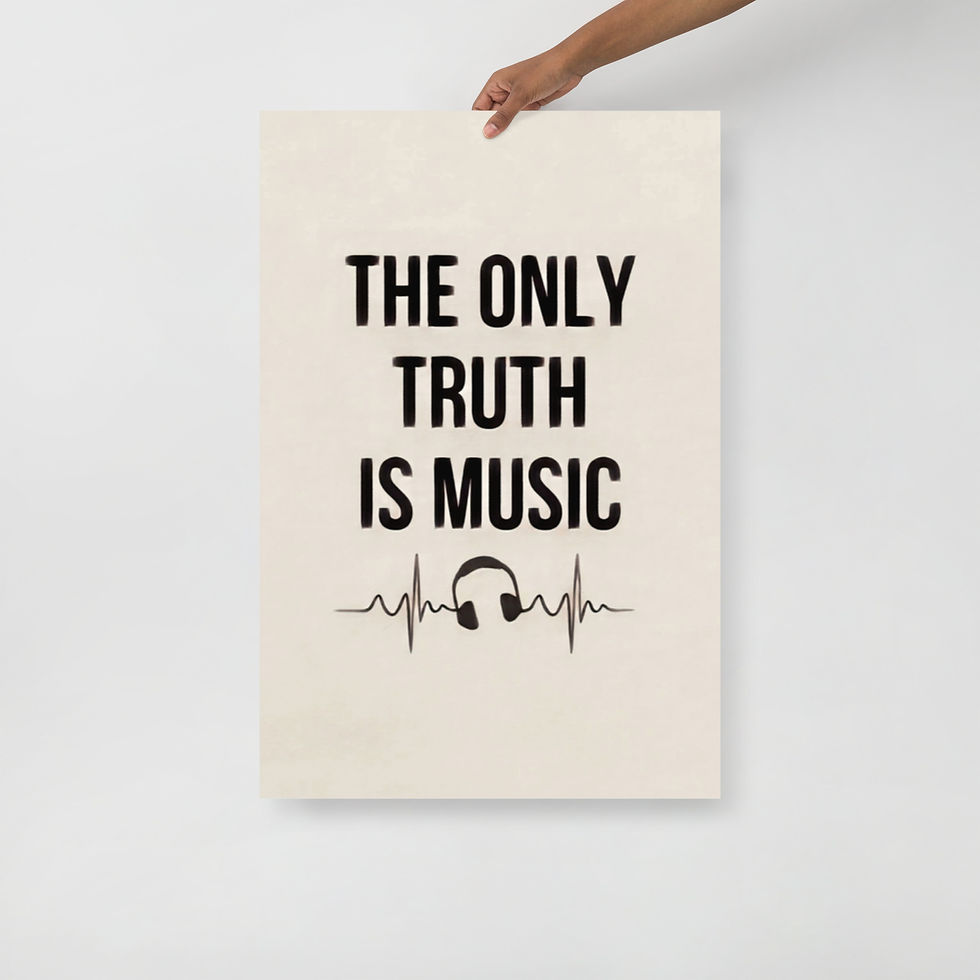 Thumbnail: The Only Truth Is Music Quote Minimalist Wall Art Printed Poster