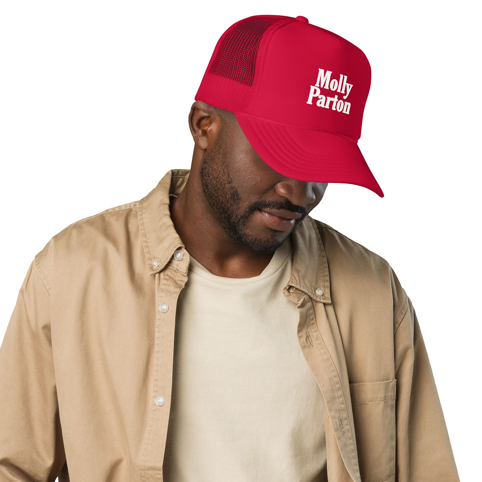 Thumbnail: Molly Parton Funny Festival Raver Foam trucker hat Red or Black