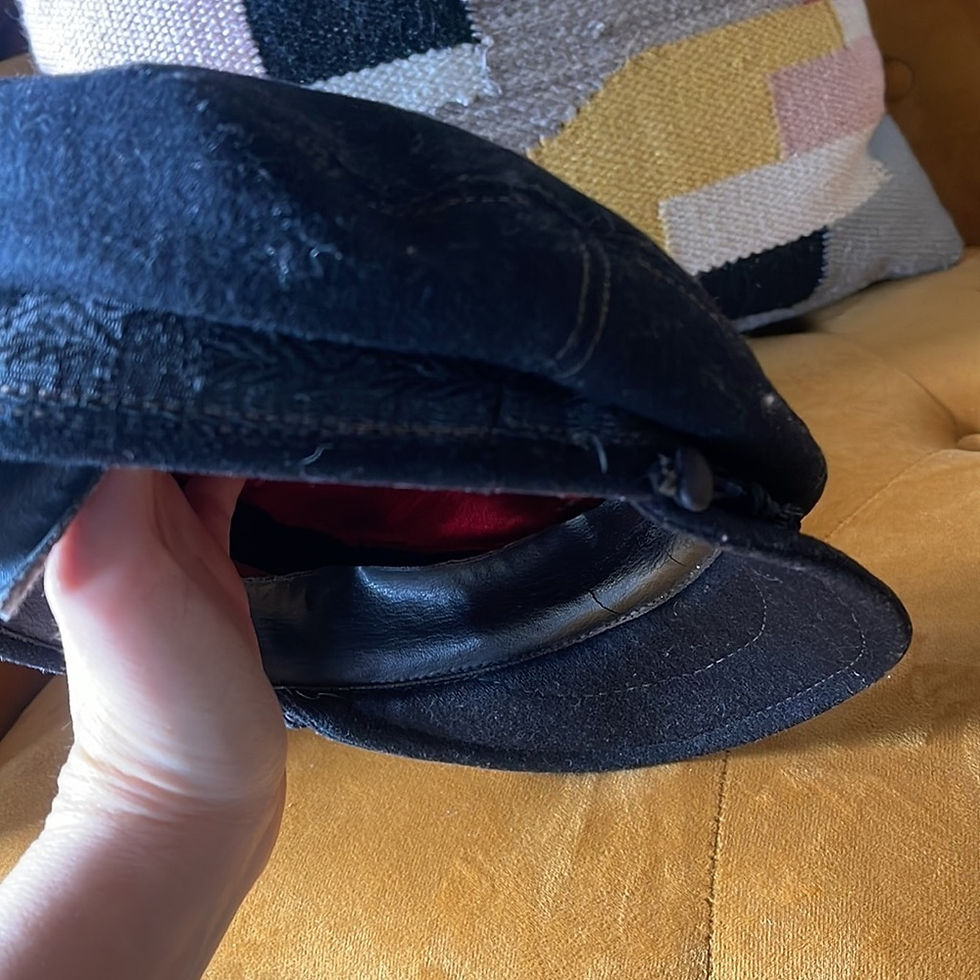 Thumbnail: Fisherman Hat, Vintage Greek Cap, Merchant Fleet Sailor Hat, Wool Hat 1970s