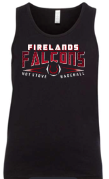 Thumbnail: Girls Full Color Firelands Baseball Flowey Tank