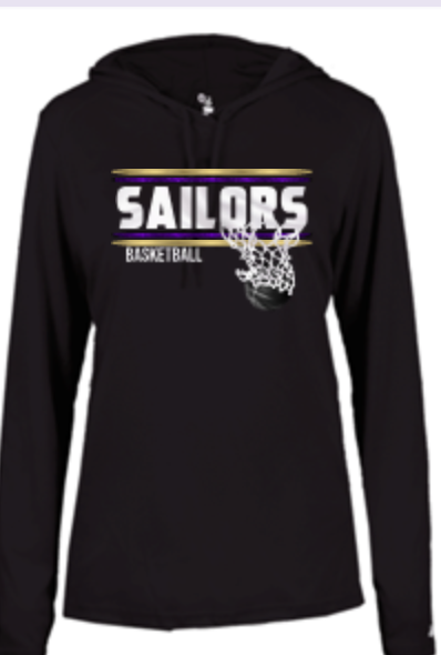 Thumbnail: Ladies Basketball Premium Performance T-shirt hoodie