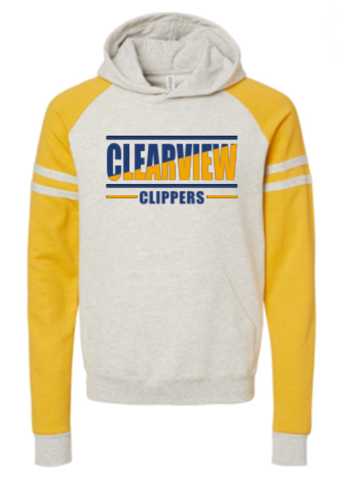Thumbnail: Clearview Varsity Stripe Hoodie Unisex