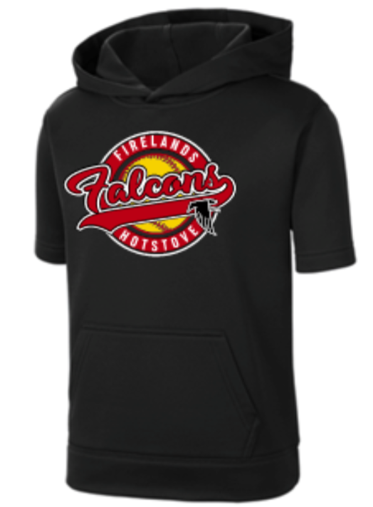 Thumbnail: Firelands Circle Short Sleeve Performance Hoodie  Unisex or Youth
