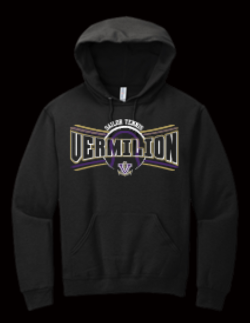 Thumbnail: Tennis Arch Basic Fleece Crew or Hoodie  Unisex or Youth Sailor