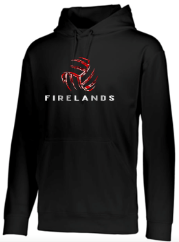 Firelands Metallic Volleyball Performance Hoodie Unisex or Youth