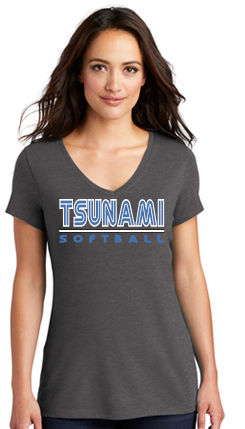 Ladies TrI Blend V-Neck T-Shirt
