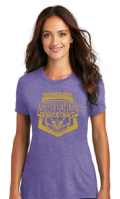 Thumbnail: 2022 Ladies Crewneck Basketball  Tri Blend T Shirt