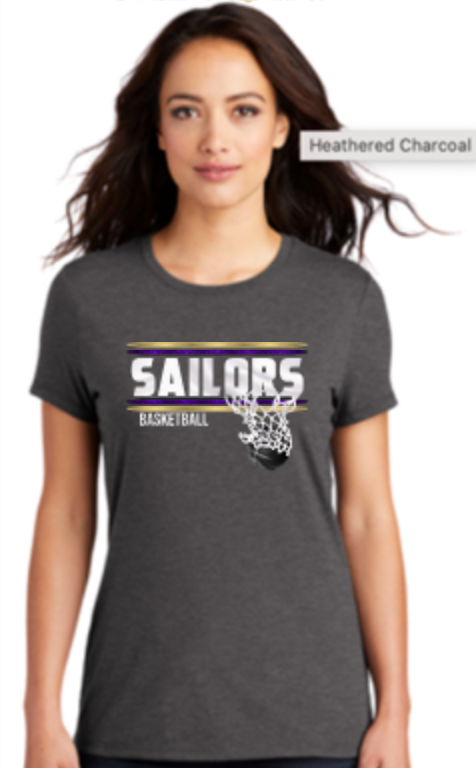 Thumbnail: 2022 Ladies Crewneck Basketball  Tri Blend T Shirt