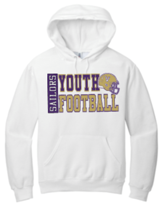 Thumbnail: Youth FB Helmet Basic Fleece Crew or Hoodie  Unisex or Youth Sailo