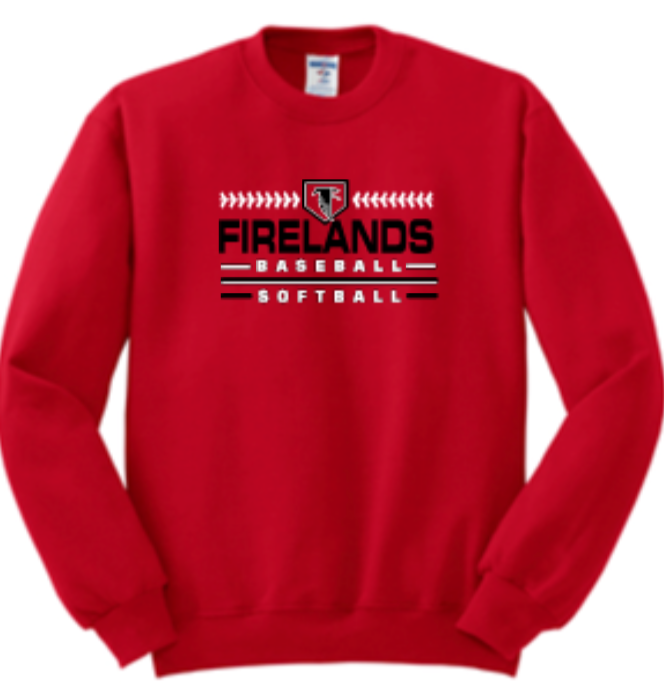 Thumbnail: Firelands Home Plate Basic Fleece Crew or Hoodie  Unisex or Youth