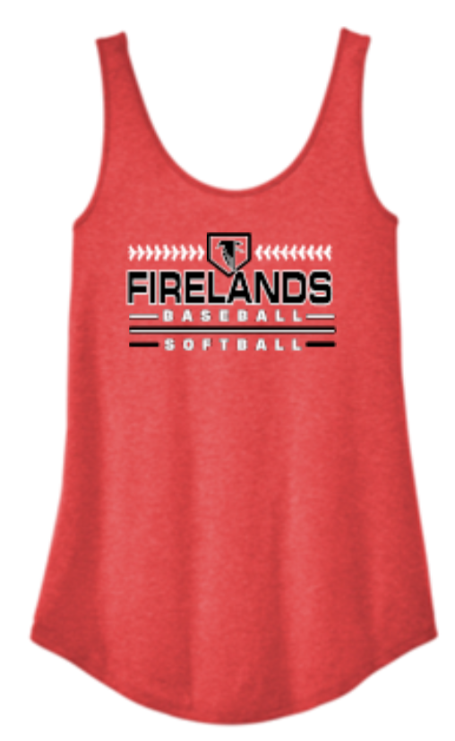 Thumbnail: Ladies Full Home Plate Firelands Baseball Scoop Tank