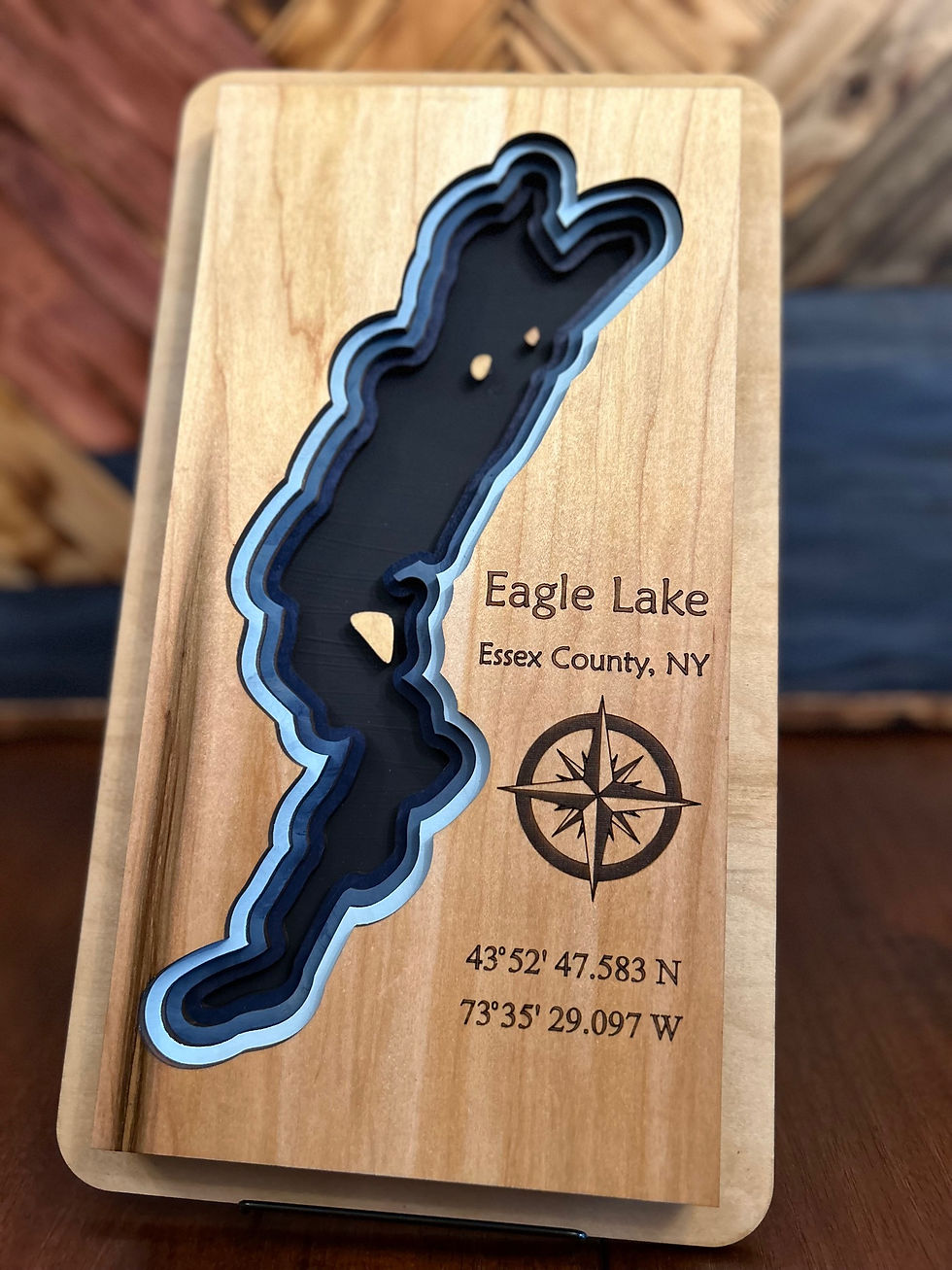 Thumbnail: Customizable Laser Cut Lat/Long Sign