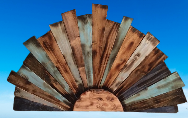 Thumbnail: Sunburst Reclaimed Wall Art | Rustic Wall Art