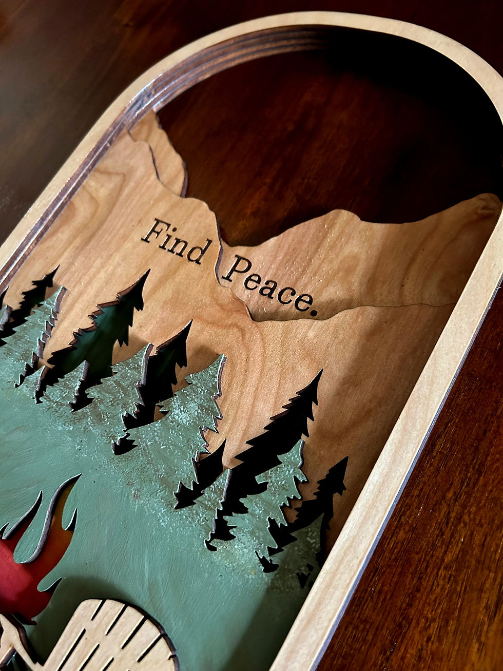 Thumbnail: Laser Wood Wall Art | Find Peace