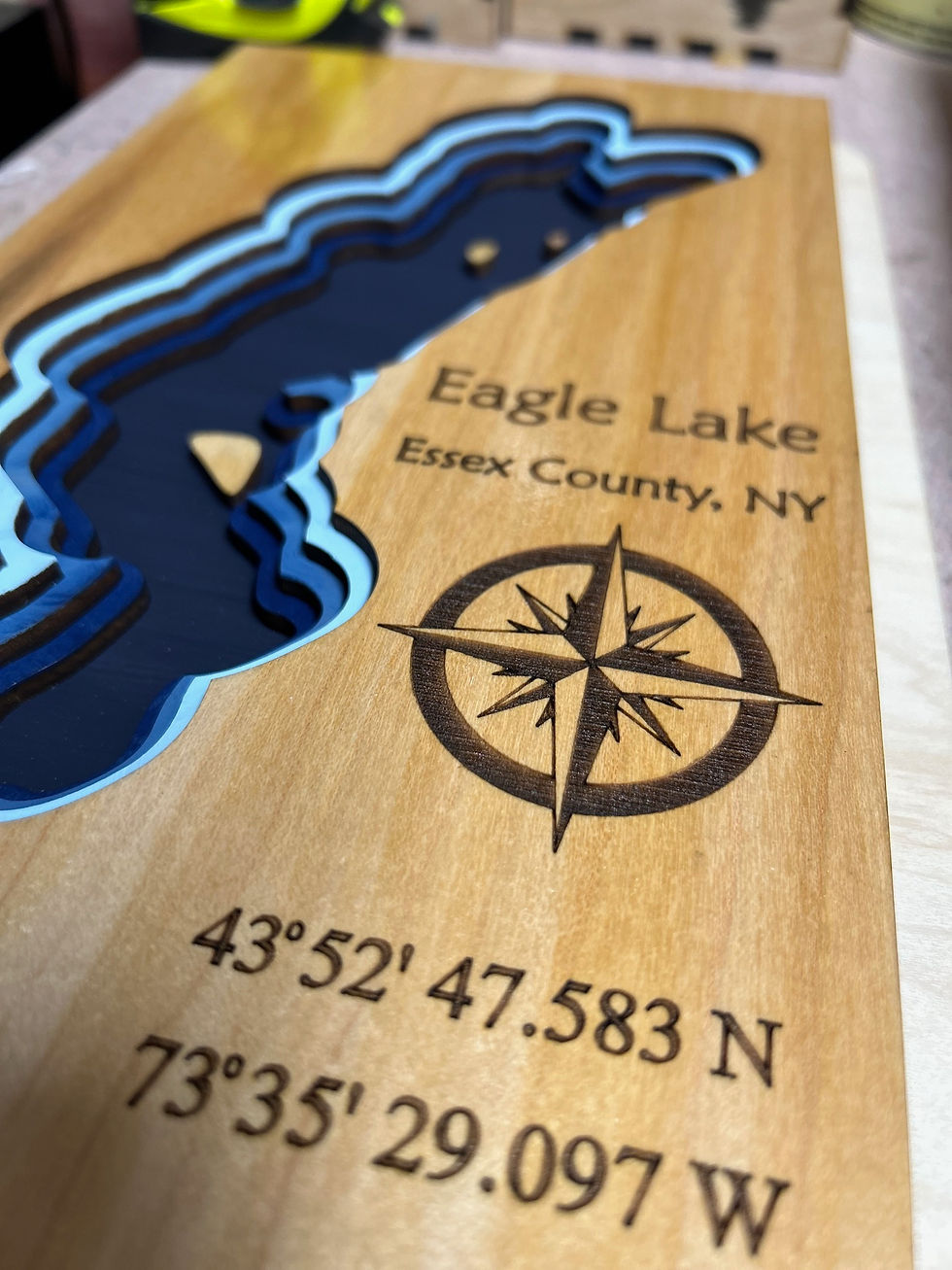 Customizable Laser Cut Lat/Long Sign