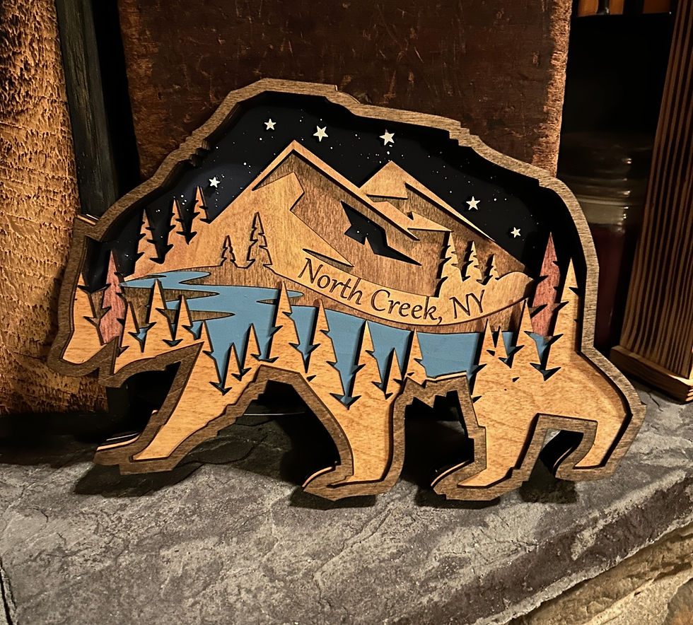 Thumbnail: Laser Cut Layered Bear - Customizable