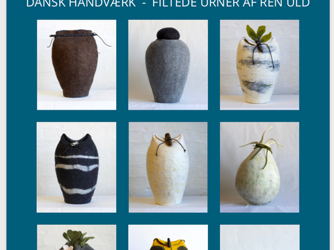 Felt urns are available