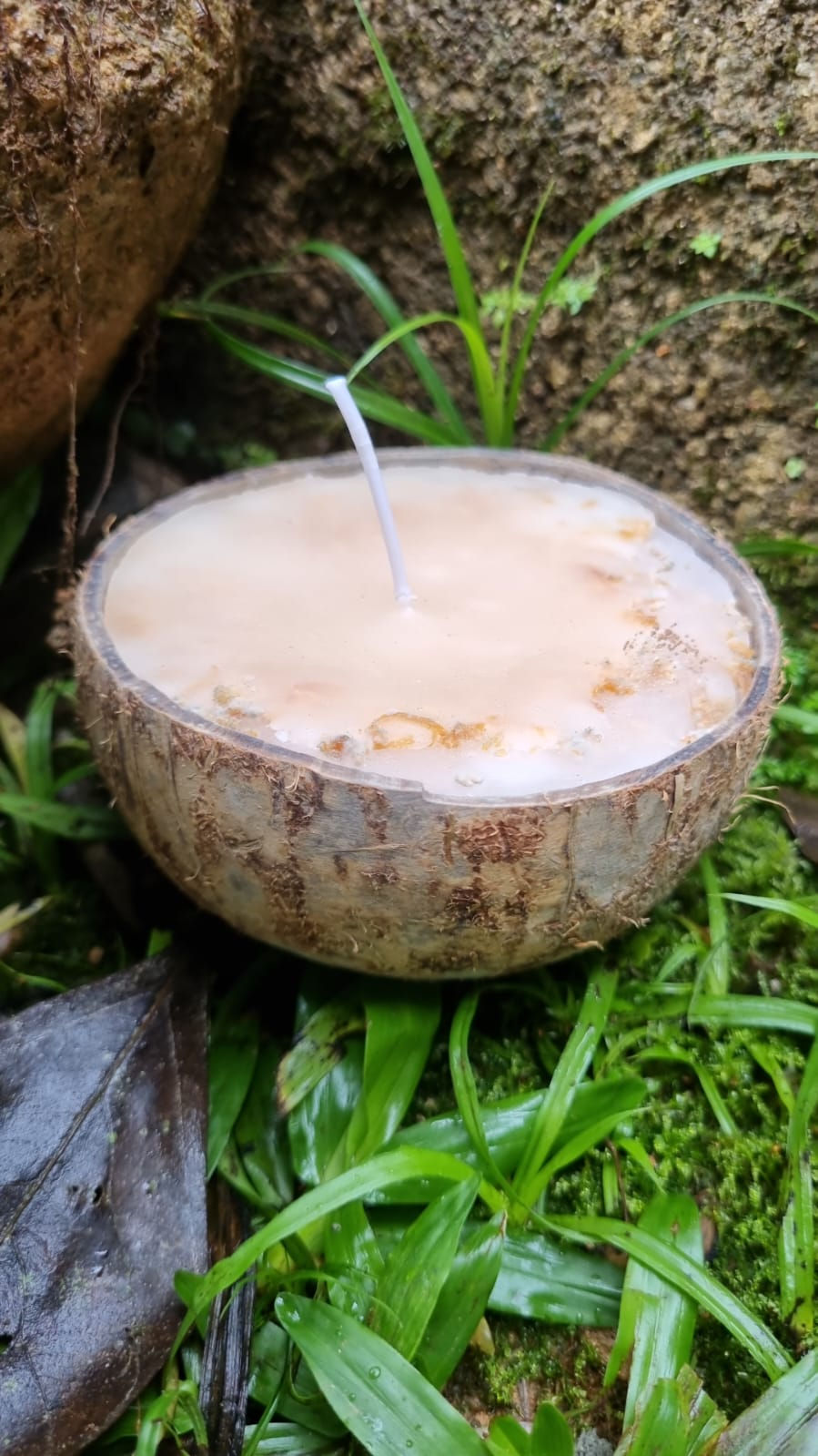 VELA AROMÁTICA NO CÔCO
