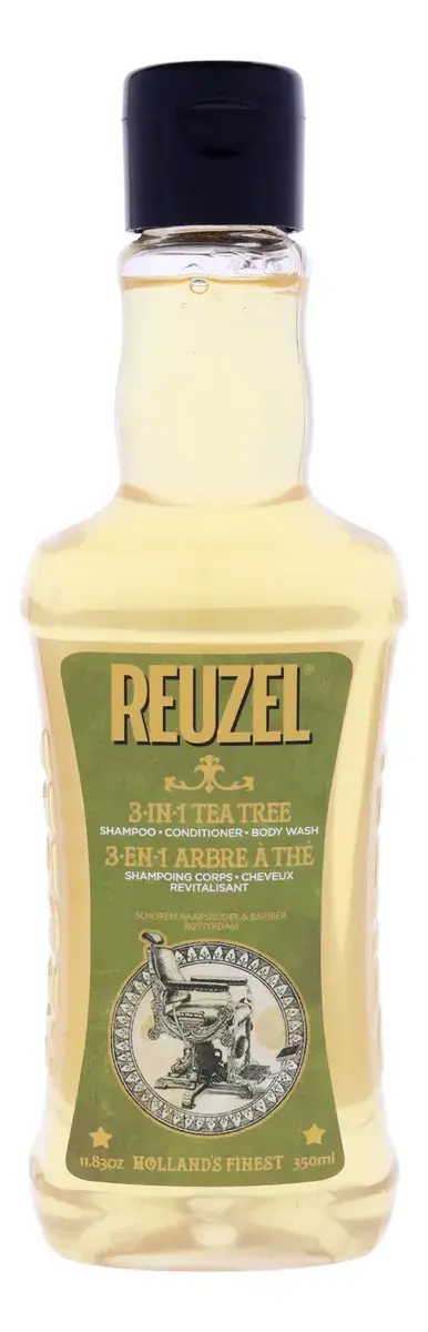 Miniatura: Shampoo y gel de ducha multifuncional Reuzel 3 en 1 Tea Tree de 350ml en The Wolf Barbería.