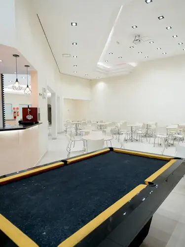 Ambiente social, bar e bilhar do Buffet Infantil Aquarella Park na zona sul de São Paulo