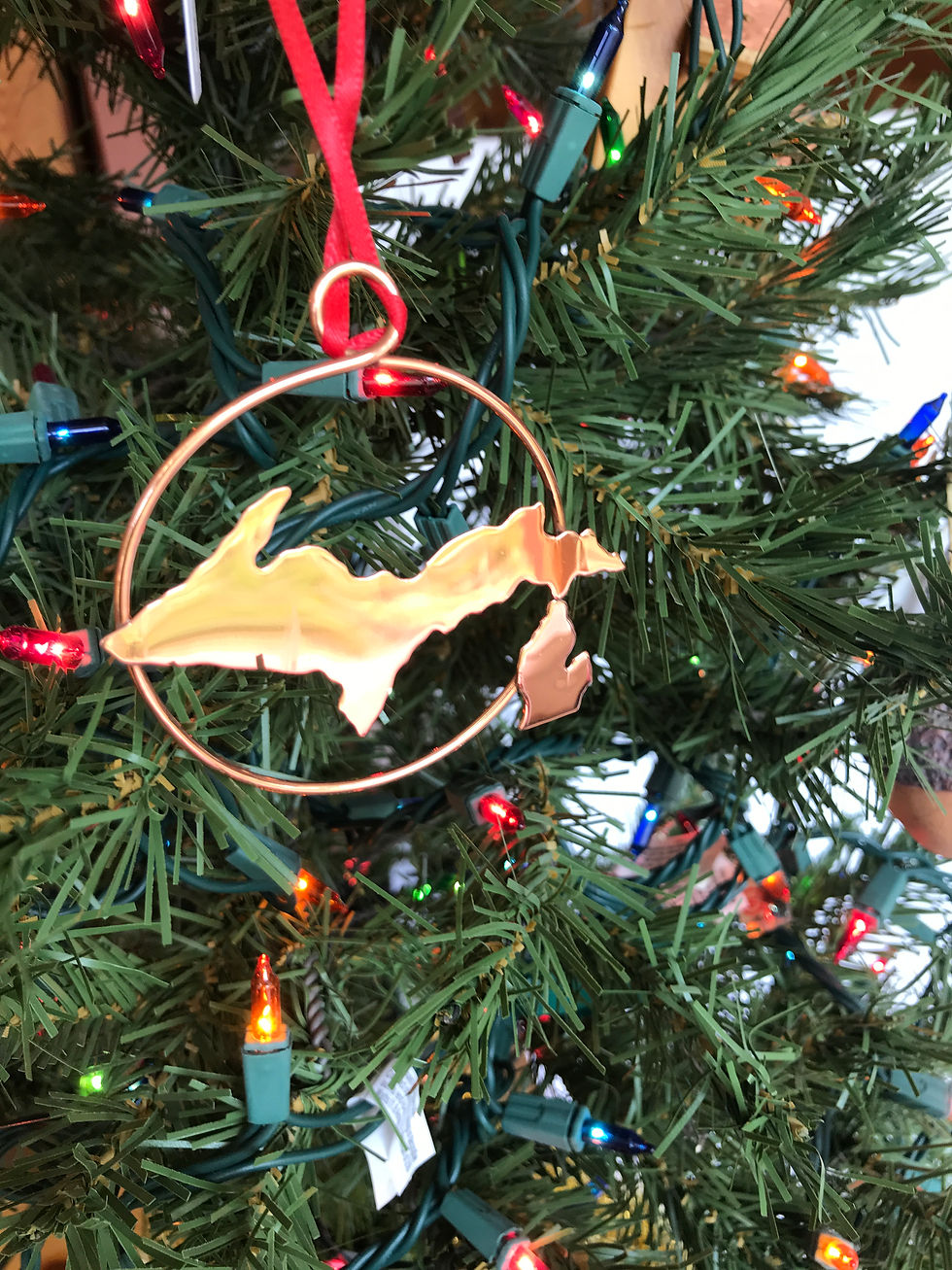 Thumbnail: UPPER & lower Michigan Ornament