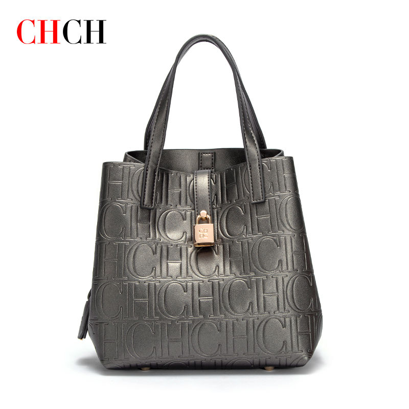 Thumbnail: CHHC:Women's Tote Bag New Steel Embossed Handheld Bun Mother Shopping Bag