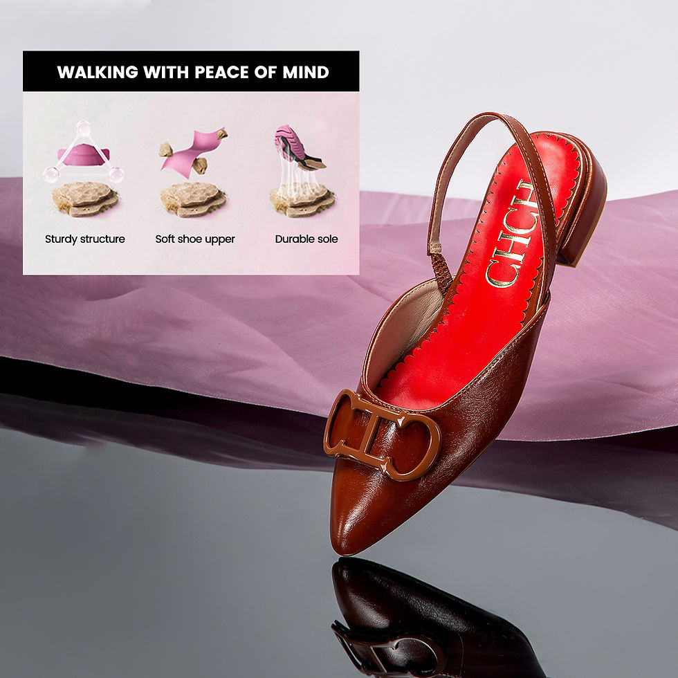 Thumbnail: CHCH: Women's Sandals New Black Pointed Flat bottomed loafers Simple