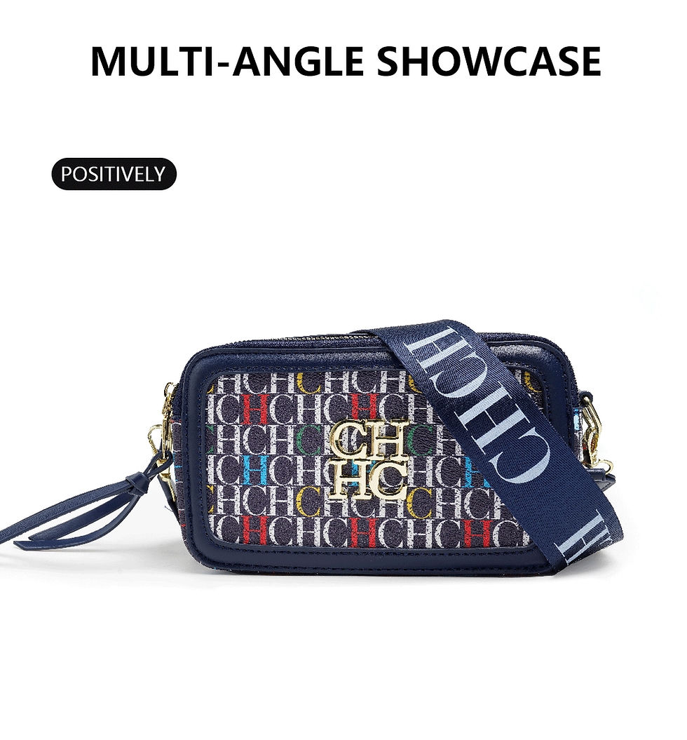 Thumbnail: CH: Macaron Light Letter Print Exquisite Girl Classic Square Bag Woman