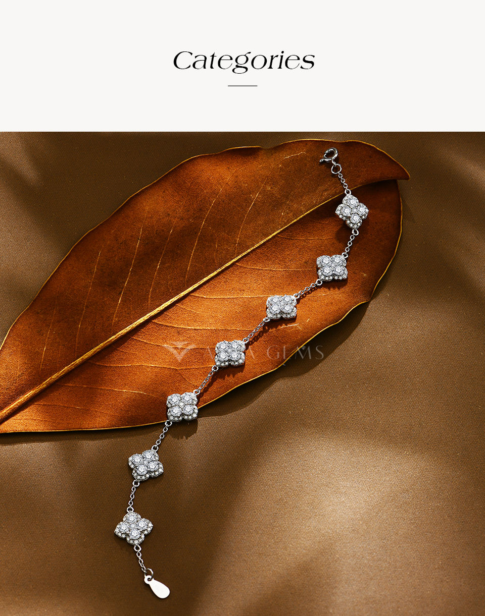 Thumbnail: Full Moissanite Luxury Bracelet D VVS1 For Women Real S925 Sterling Silver