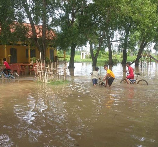 Flooded School in Kampong Thom