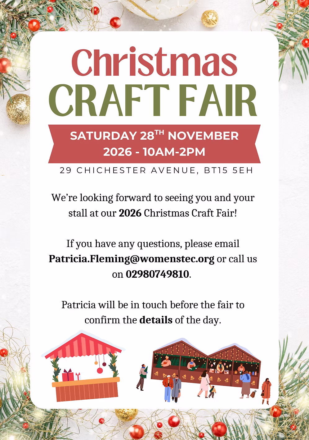 Christmas Craft Fair Stall - Student