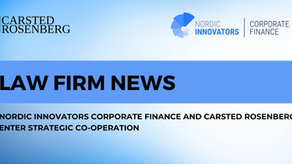 Nordic Innovators Corporate Finance and Carsted Rosenberg Enter Strategic Co-Operation