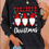 Thumbnail: Top T-shirt Female Christmas Disguised Geek Print Long-sleeved Sweater