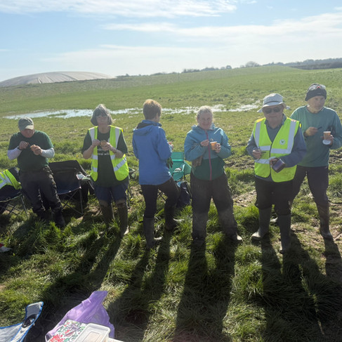 Volunteers enjoying ice cream