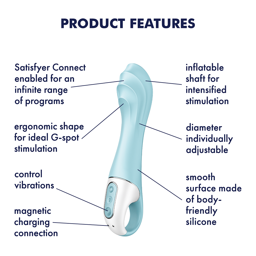 Miniatura: VIBRATORE PUNTO G CON APP - Satisfyer - Air Pump 5 + App Controlled - Blu