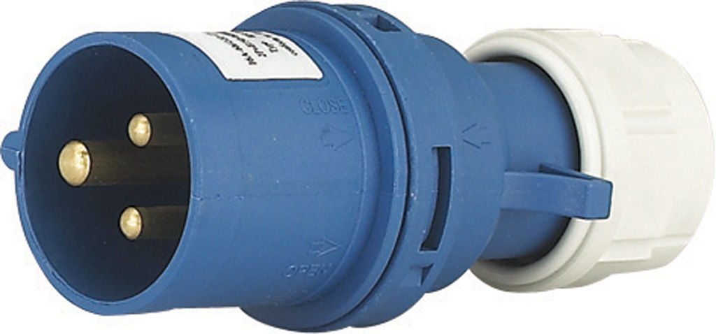 SPINA DIRITTA"MPLUS"2P+T 230V 16A BLU   IP44