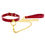 Miniatura: SET COLLARE E GUINZAGLIO - O-Ring Collar and Chain Leash Red