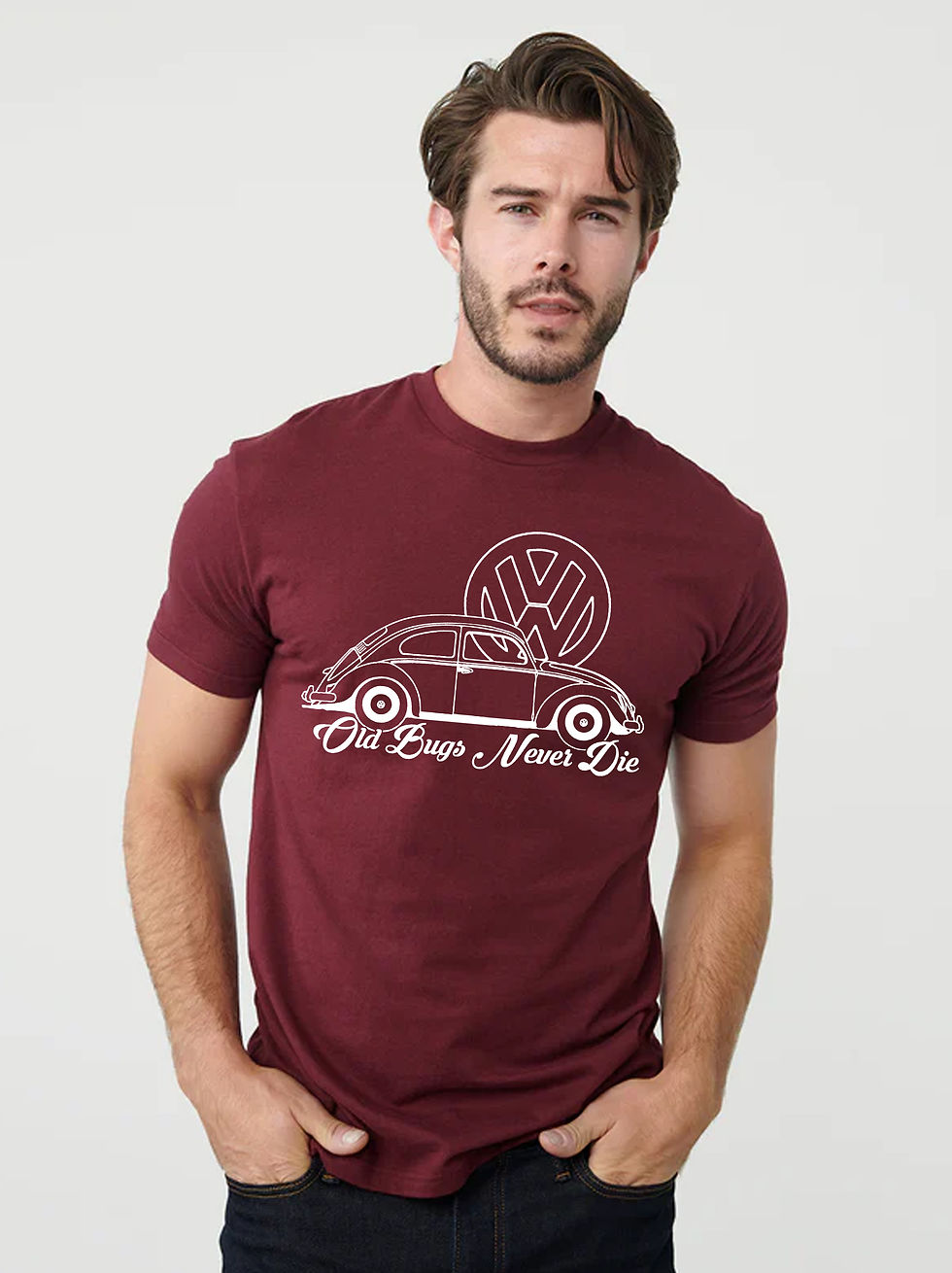 Old Bugs Never Die Tee in Cranberry
