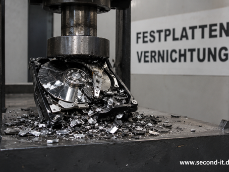 Festplattenvernichtung: DSGVO-sicher & zertifiziert