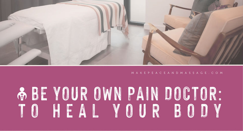 Be your own pain doctor: to heal your body